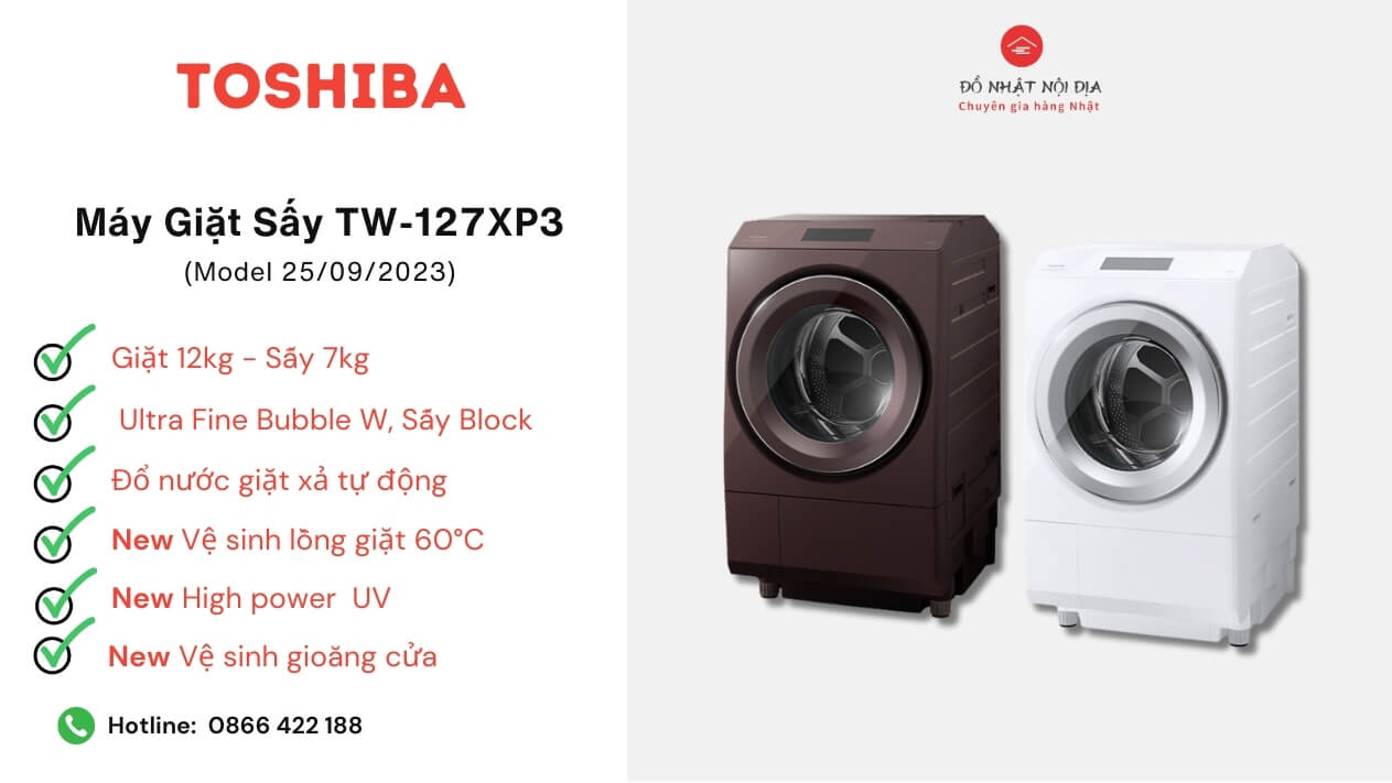 Máy Giặt Sấy Toshiba TW-127XP3 | Đồ Nhật Nội Địa